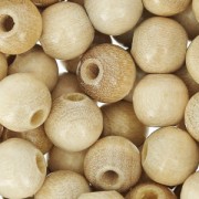 Wooden round beads 8 mm Natural x85|raw }}