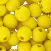 Wooden round beads 8 mm yellow x85