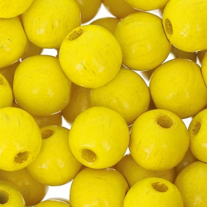 Wooden round beads 8 mm yellow x85