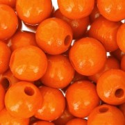 Wooden round beads 8 mm Orange x85|raw }}
