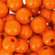 Wooden round beads 8 mm Orange x85
