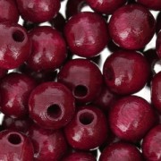 Wooden round beads 8 mm burgundy x85