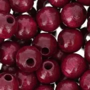 Wooden round beads 8 mm burgundy x85