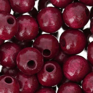 Wooden round beads 8 mm burgundy x85