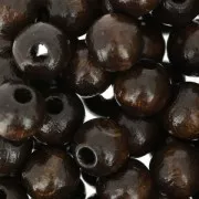 Wooden round beads 8 mm Brown x85