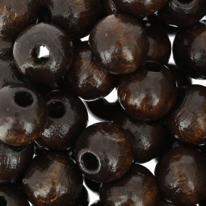 Wooden round beads 8 mm Brown x85