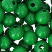 Wooden round beads 8 mm green x85