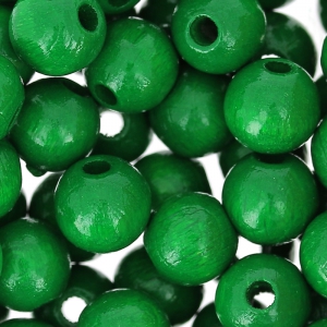 Wooden round beads 8 mm green x85