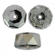 Rondelle PureCrystal 5045 8 mm Crystal Silver Night x1