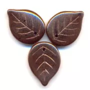 Leaves 18x13mm Dark Bronze x10