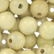 Wooden round beads 10 mm Natural x50