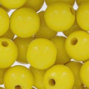 Wooden round beads 10 mm Yellow x50|raw }}