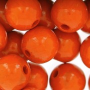 Wooden round beads 12 mm Orange x30