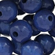 Wooden round beads 12 mm navy blue  x30|raw }}