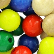 Wooden round beads 12 mm Multicolor x30|raw }}