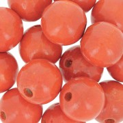 Wooden round beads 15 mm Orange x15|raw }}