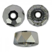 Rondelles PureCrystal 5045 6 mm Crystal Silver Night x6