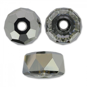 Rondelles PureCrystal 5045 6 mm Crystal Silver Night x6