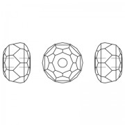 Rondelles PureCrystal 5045 6 mm Crystal Silver Night x6