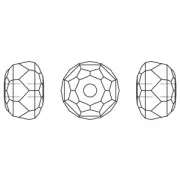 Rondelles PureCrystal 5045 6 mm Crystal Silver Night x6