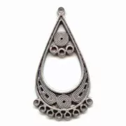 Drops/Spacers Antic silver tone 43mm x2