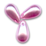 Pearly drops 6x10mm Rose x20|raw }}