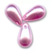 Pearly drops 6x10mm Rose x20