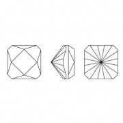 Cabochon Carré Swarovski 4499 6 mm Crystal Golden Shadow x1