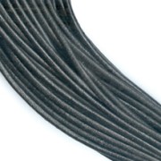Leather cord 1mm Black x 2.95m|raw }}