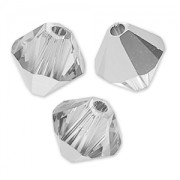 PureCrystal 5328 Crystal Bicones 4mm Crystal Light Chrome x50|raw }}