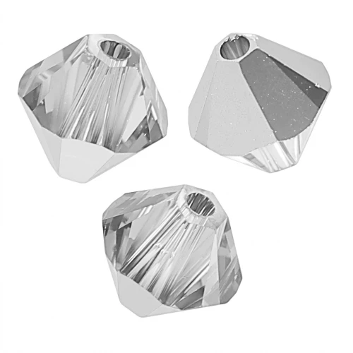 PureCrystal 5328 Crystal Bicones 4mm Crystal Light Chrome x50