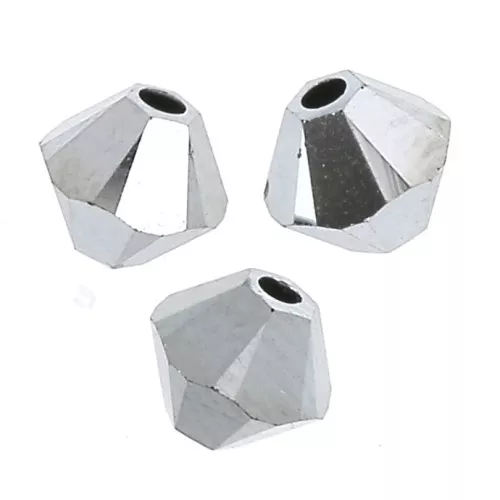 PureCrystal 5328 Crystal Bicones 4mm Crystal Light Chrome 2X x50
