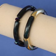 Briolette XL Swarovski 5042 bead rondelle 8 mm - Jet Shimmer 2X x1