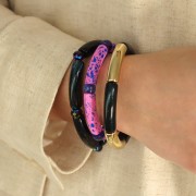 Briolette XL Swarovski 5042 bead rondelle 8 mm - Jet Shimmer 2X x1