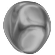 Swarovski Baroque Pearlescent 5841 Irregular Round Bead, 12 mm, Dark Grey Bead x1