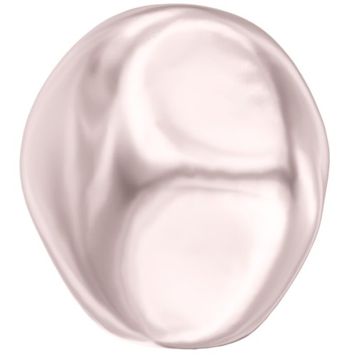 Baroque pearly Swarovski 5841 irregular round pearl 12 mm - Rosaline Pearl x1