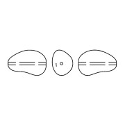 Baroque pearly Swarovski 5843 bead irregular drop 12 mm Dark Grey Pearl x1