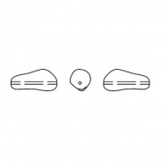 Baroque pearly Swarovski 5844 irregular oval bead 10 mm Light Grey Pearl x1