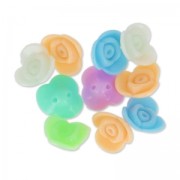 Assortment of flower beads 15 mm Multicolour x10