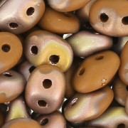 SuperDuo 2,5x5 mm Choco Capri Gold Mat x10g