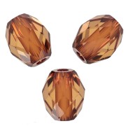 Olives Briolettes Swarovski 5044 olive beads 5x4 mm - Light Amber x10|raw }}