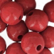 Wooden round beads 15 mm Red x15|raw }}