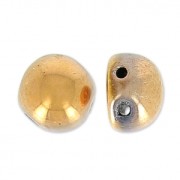 Bead cabochon 2 hole 6 mm Capri Gold x20