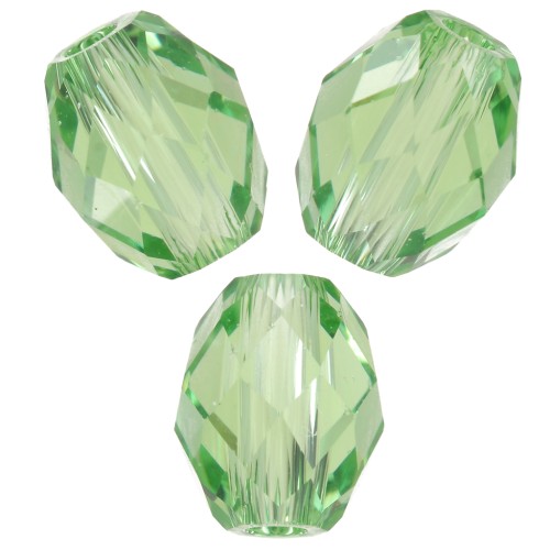 Olives Briolettes Swarovski 5044 perles olives 5x4 mm - Reinvented Peridot x10