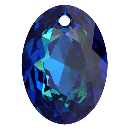 Swarovski 6438 Elliptic Cut Pendant 9 mm - Crystal Bermuda Blue