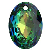 9mm Swarovski 6438 Elliptic Cut Pendant - Crystal Vitrail Medium x1