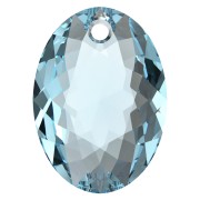 9mm Swarovski 6438 Elliptic Cut Pendant - Aquamarine x1|raw }}