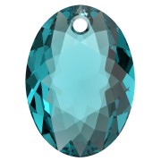 9mm Swarovski 6438 Elliptic Cut Pendant - Blue zircon x1|raw }}