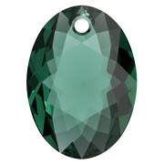 Swarovski 6438 Elliptic Cut Pendant 11.5 mm - Emerald x1