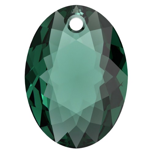 Swarovski 6438 Elliptic Cut Pendant 11.5 mm - Emerald x1
